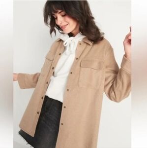 NWOT...Women's Tan Medium Tall Shacket Jacket!